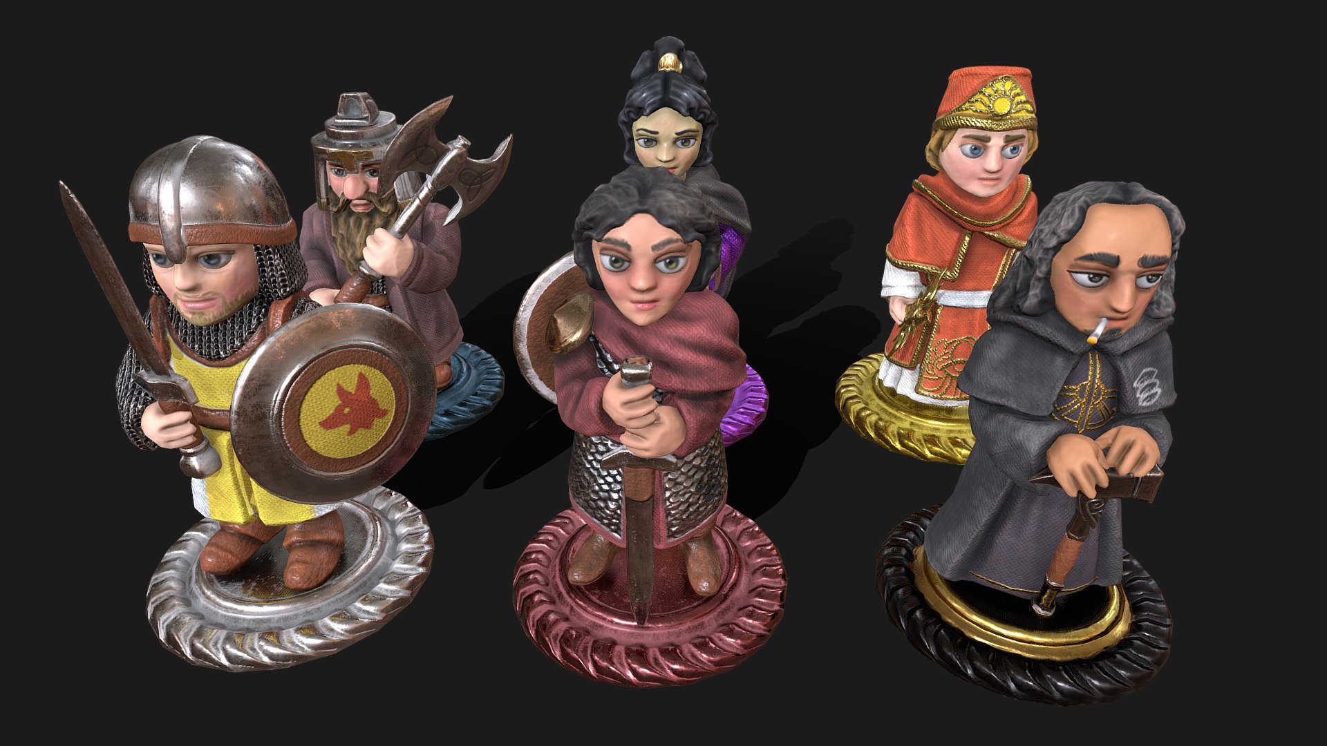 DSA Tabletop Figurines 3D model by Feivelyn [eea5422] Sketchfab