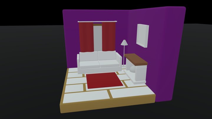 Isometric Room 3D Model