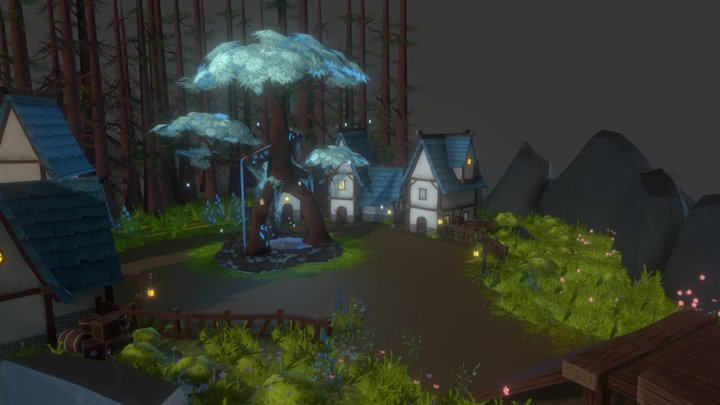 Village of secret Tree 3D Model