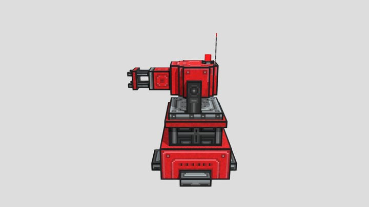 Turret Model Pixel Gun 3D 3D Model