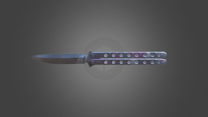 Knife Butterfly(Нож бабочка) 3D Model