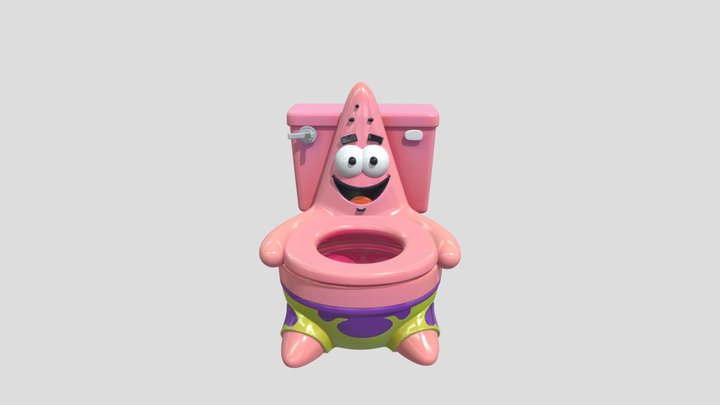 Patrick Star Potty SpongeBob-Inspired Toilet 3D Model