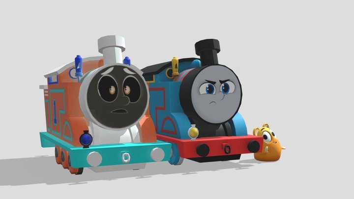 Squeak and AEG Thomas is angry invert color. 3D Model