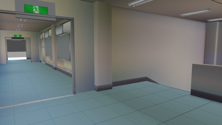 Japan School 3D Model