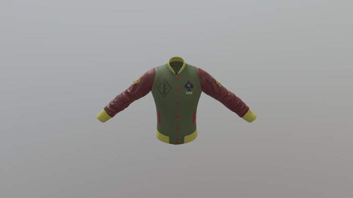 Lima 3/7 Varsity Jacket 3D Model