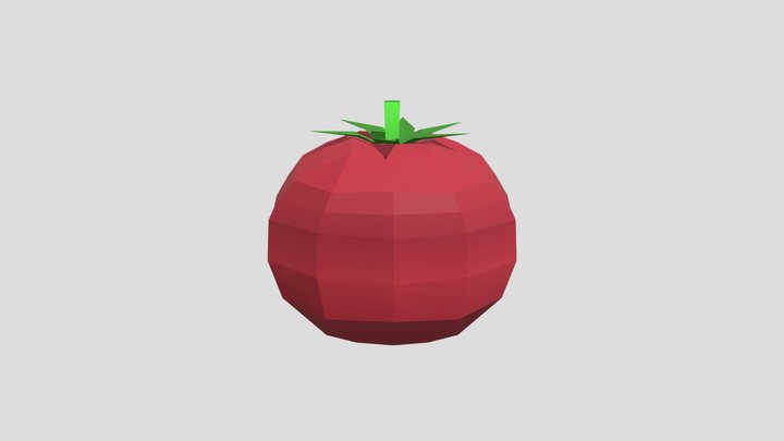Low-Poly Tomato 3D Model