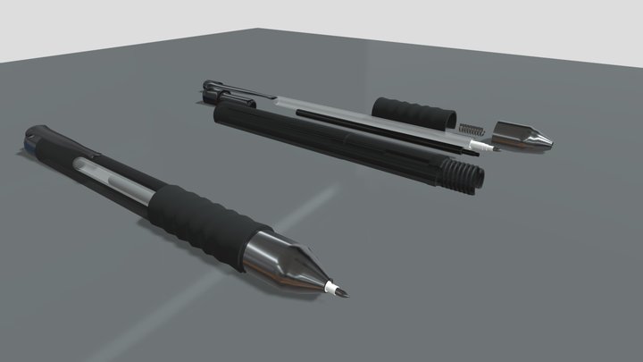 Clickable Ink Pen 3D Model