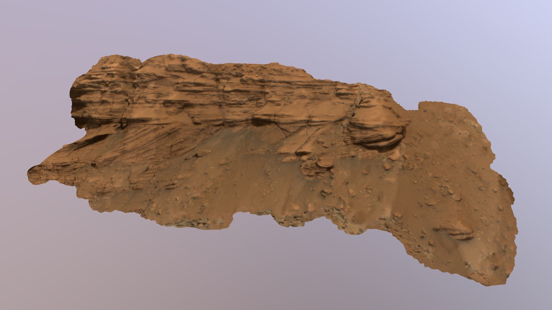 Kodiak Butte, Jezero crater (Mars) - 3D model by LPG-3D [eeb0be5 ...