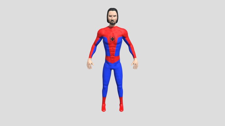 Keanu Reeves Into the Spiderverse 3D Model