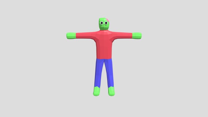 Low Poly Zombie 3D Model