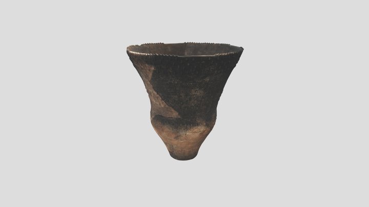 羽根尾貝塚出土縄文土器深鉢 3D Model