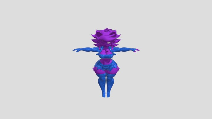 Purple fexa 3D Model
