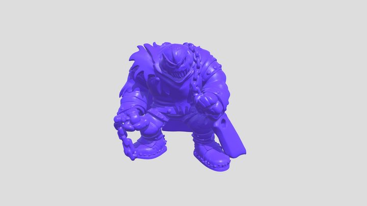 skull face Warrior 3D Model