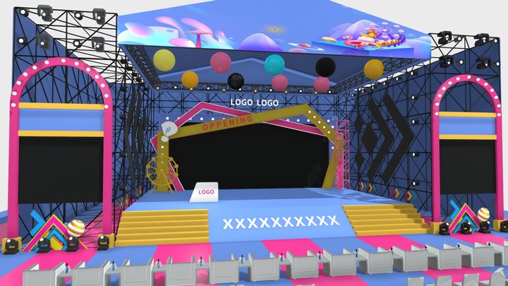 Performance Stage 3D Model