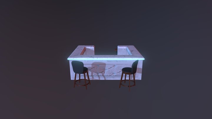 Bar Scene 3D Model