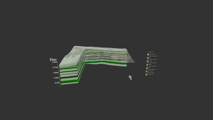 Geology Cutaway 3D Model