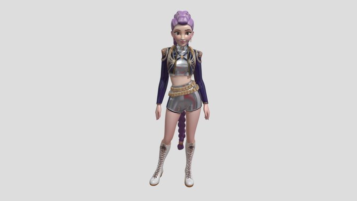K pop Demon Hunters Rumi High poly character 3D Model