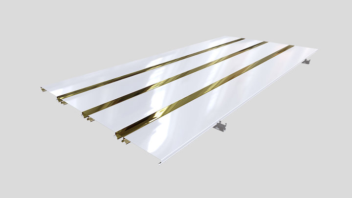 Gloss white with gold 3D Model