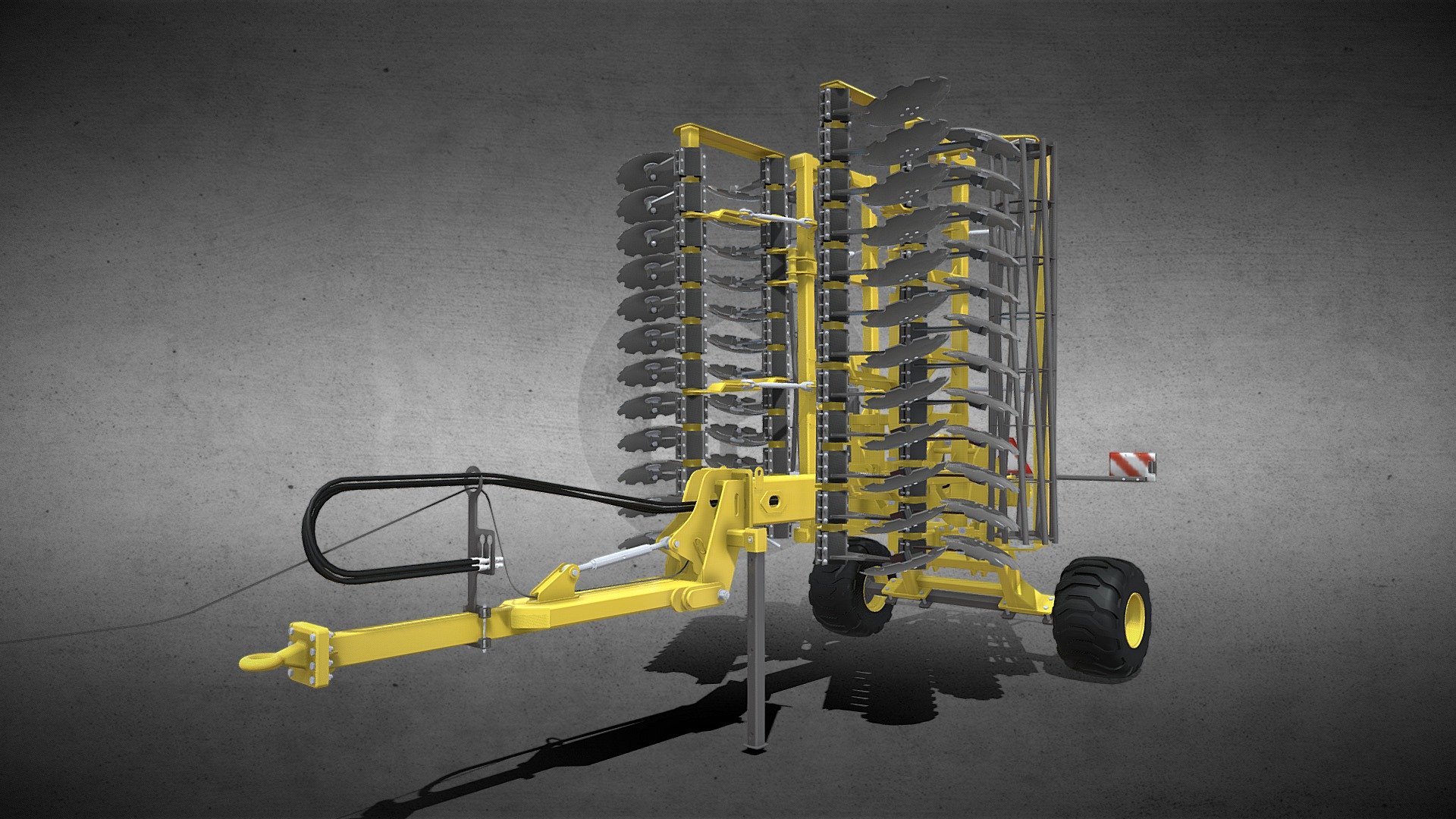 Disc Harrow 6m.Дискова прицепна борона 6м 3D model by Ihor Humeniuk
