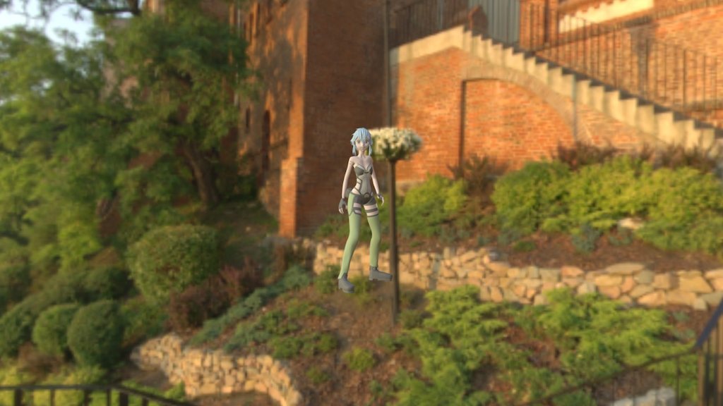 SAO SINON BUTTERFLY TWIRL ANIMATION
