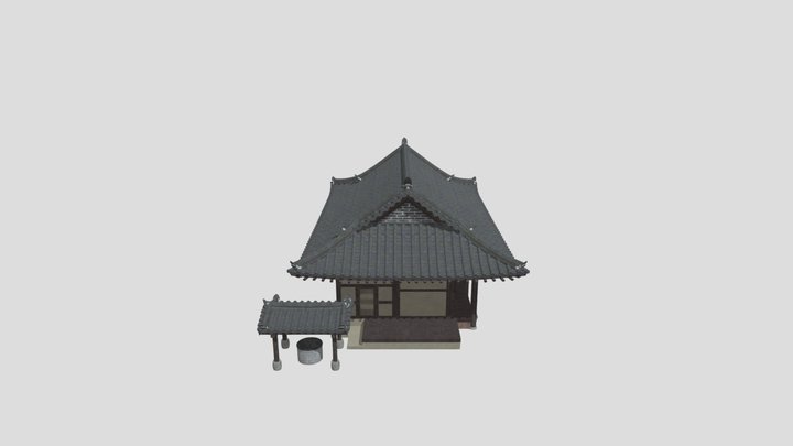 Korea Traditional House_Sarangchae 3D Model