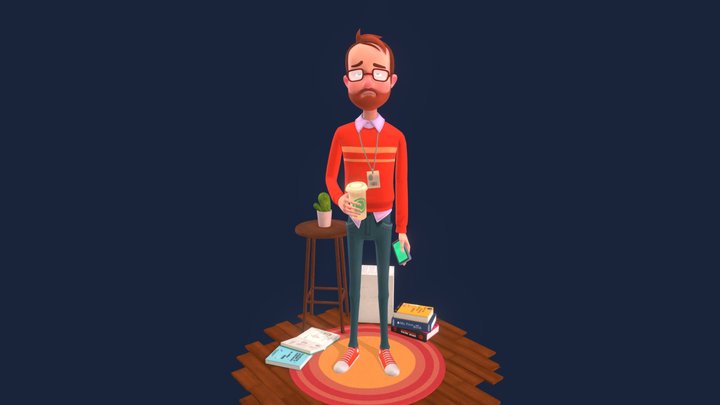 Nerd (Coffee on Bad day) 3D Model