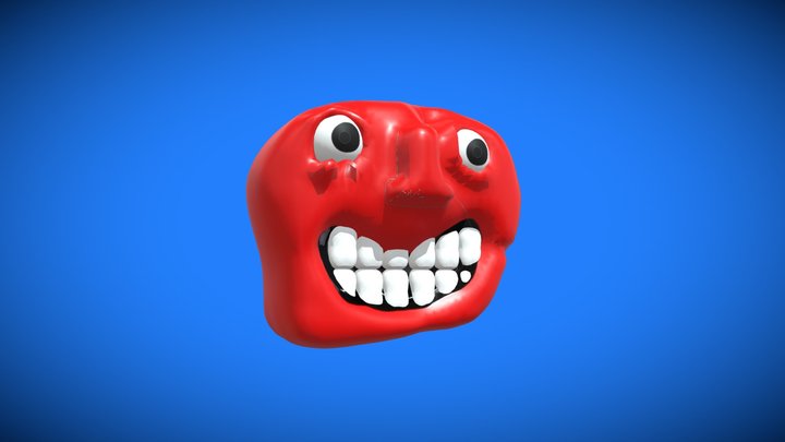 Troll-face-3d-model 3D models - Sketchfab