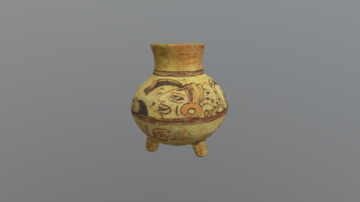 Mayan Pot 3D Model