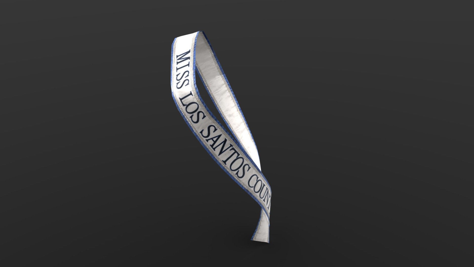 Miss Los Santos Sash - 3D model by Ciwler [eebd40a] - Sketchfab