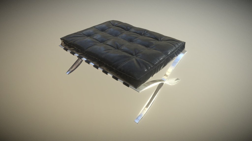Furniture ArchViz Barcelona Footrest - 3D model by Spotland Live ...
