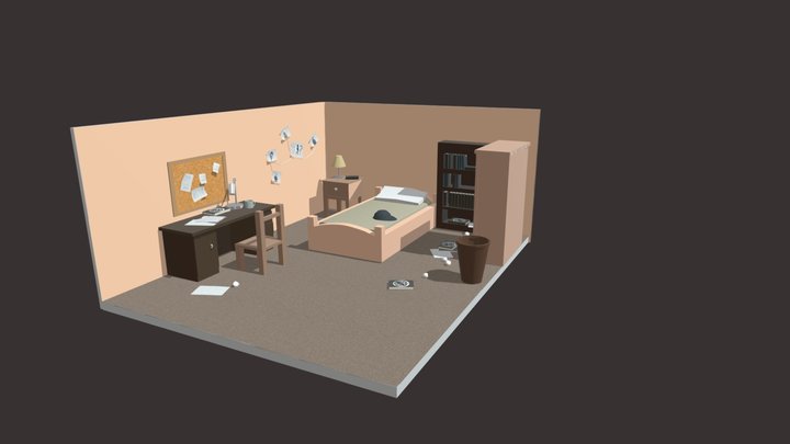 Shuichi Saihara's Room 3D Model