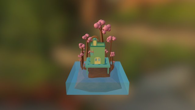 綠色房子 3D Model