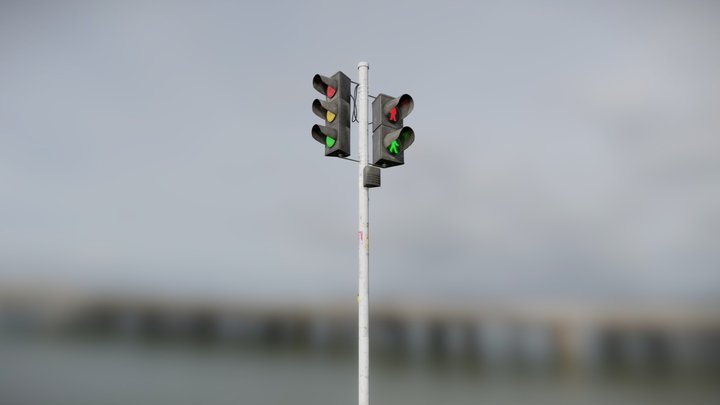 Hong Kong Traffic Light 3D Model
