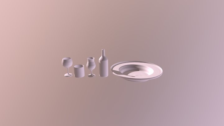 Table Top Items 3D Model