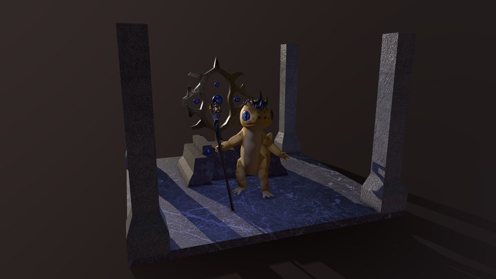 The Gecko King 3D Model