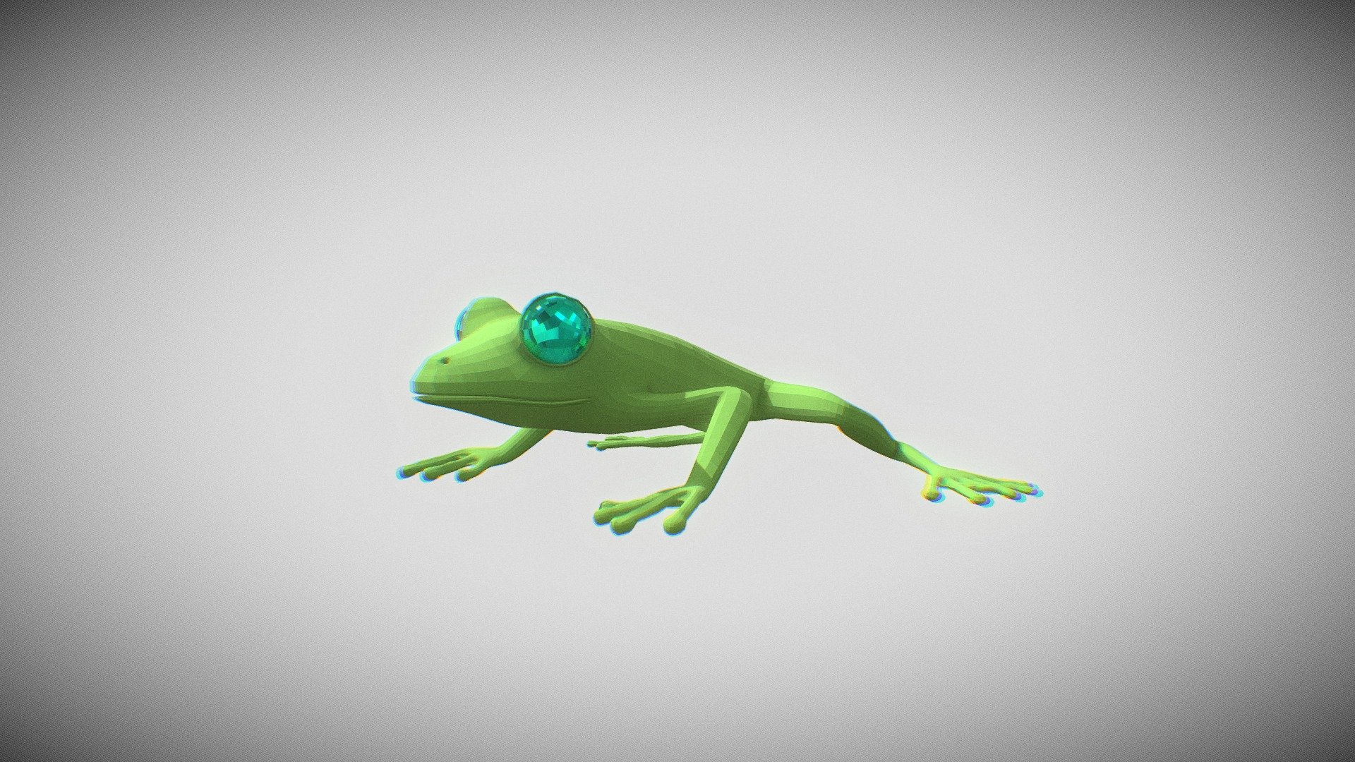 Low Poly Frog — Sketchfab embed 3D viewer