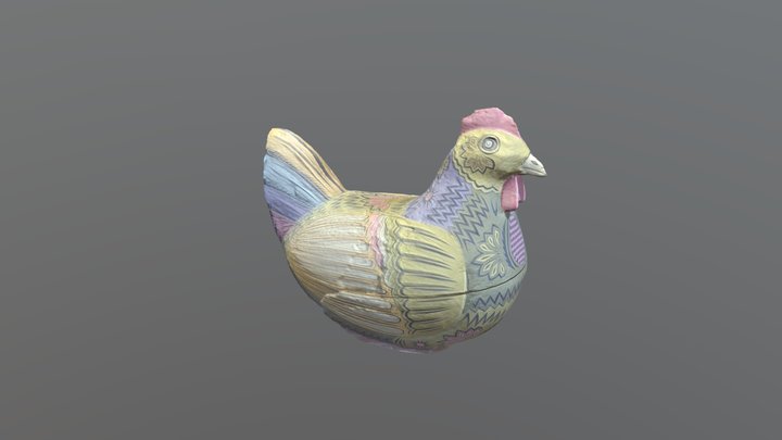 MVB019: RECIPIENTE EN FORMA DE GALLINA 3D Model