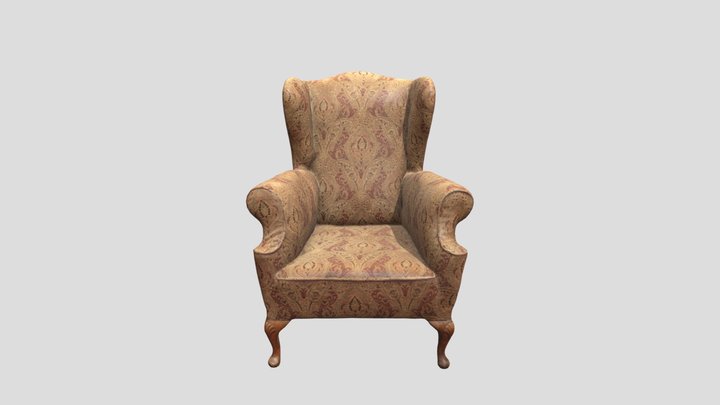 Ghế bành cổ điển (Classic Wingback Armchair) 3D Model