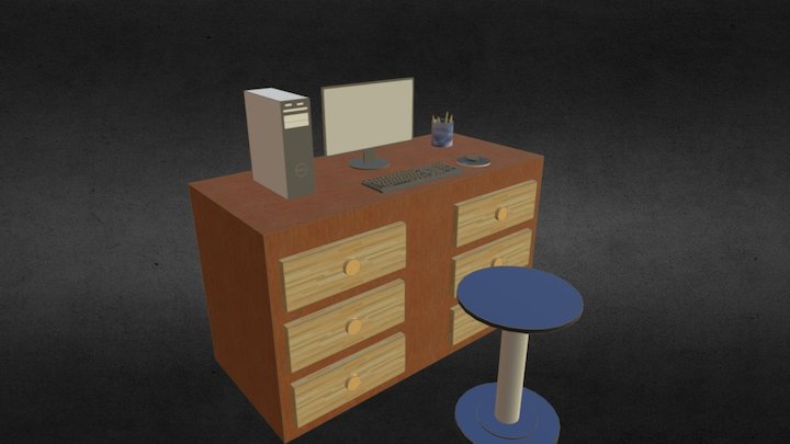 Destop Computer 3D Model
