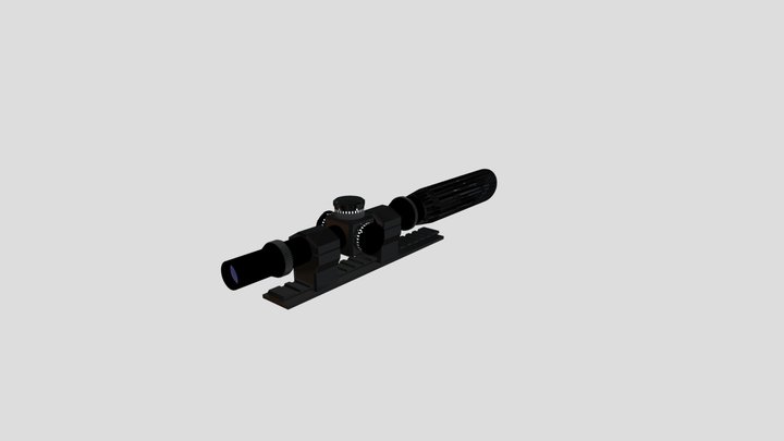 Weapon with an aim 3D Model