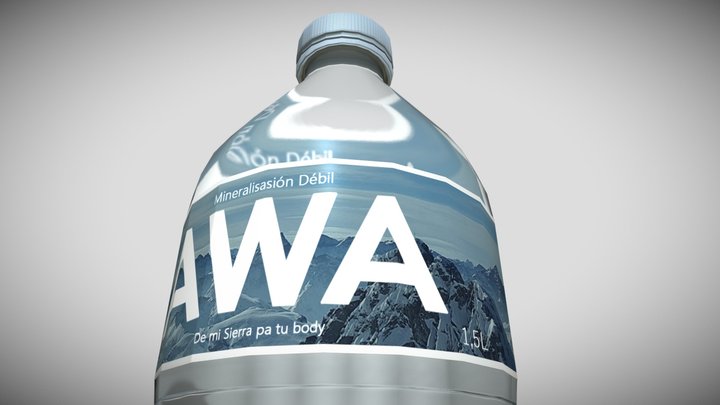 Botella de agua 3D Model