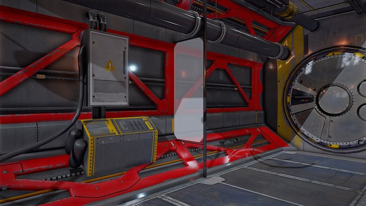 Sci-fi Hallway 3D Model
