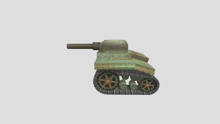 Low Poly Tank 3D Model