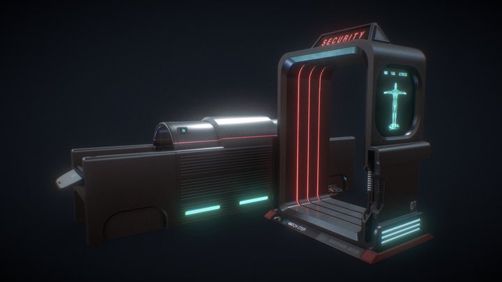 Sci-Fi Security X-Ray 3D Model
