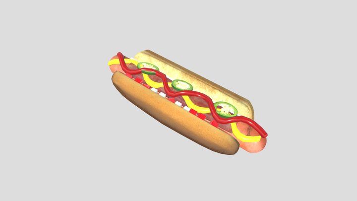 Hot Dog 3D Model
