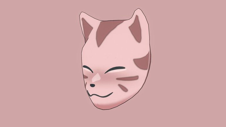 hidenminds_kitsunemask_cellshading 3D Model