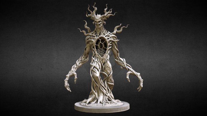 Dark Fantasy Twisted Treant 3D Print Miniature