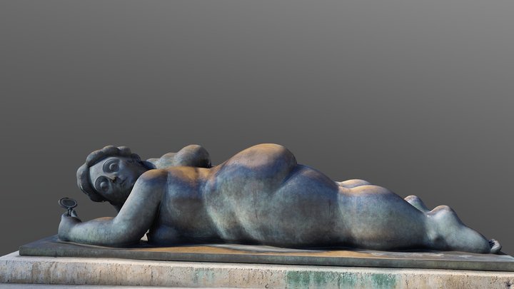 Mujer con espejo de Fernando Botero.Madrid 3D Model
