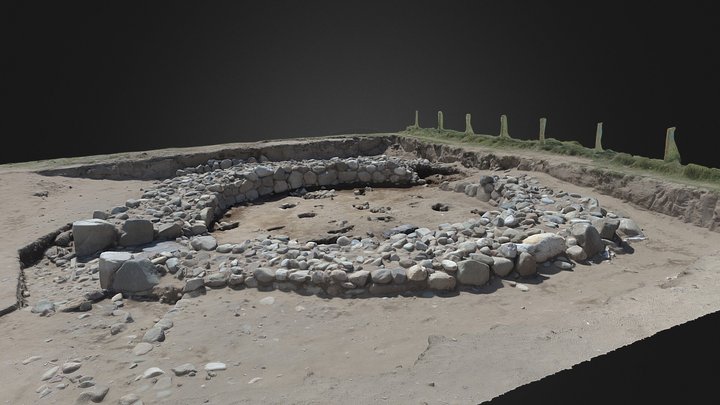 Dinas Dinlle Roundhouse 1024, Excavations 2022 3D Model