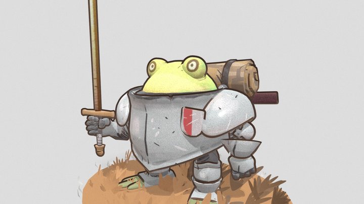 Frog knight 3D Model